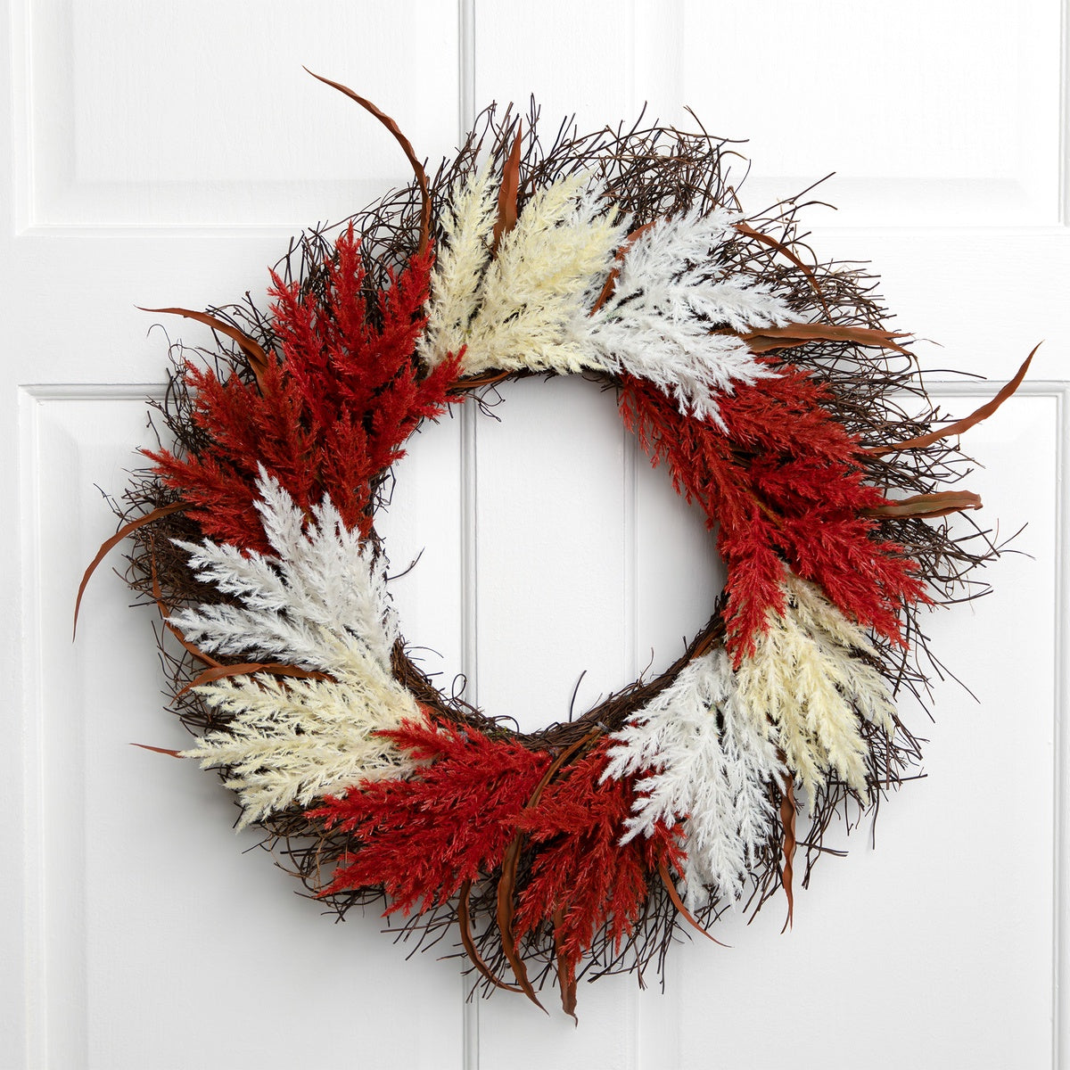  Northlight Fall Harvest Mixed Heather Artificial Grapevine Wreath - 24