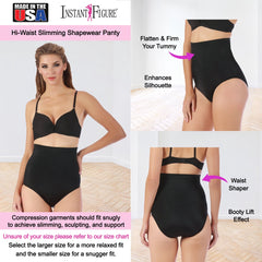 InstantFigure Shapewear Plus Size Hi-Waist Slimming Panty WPY019C