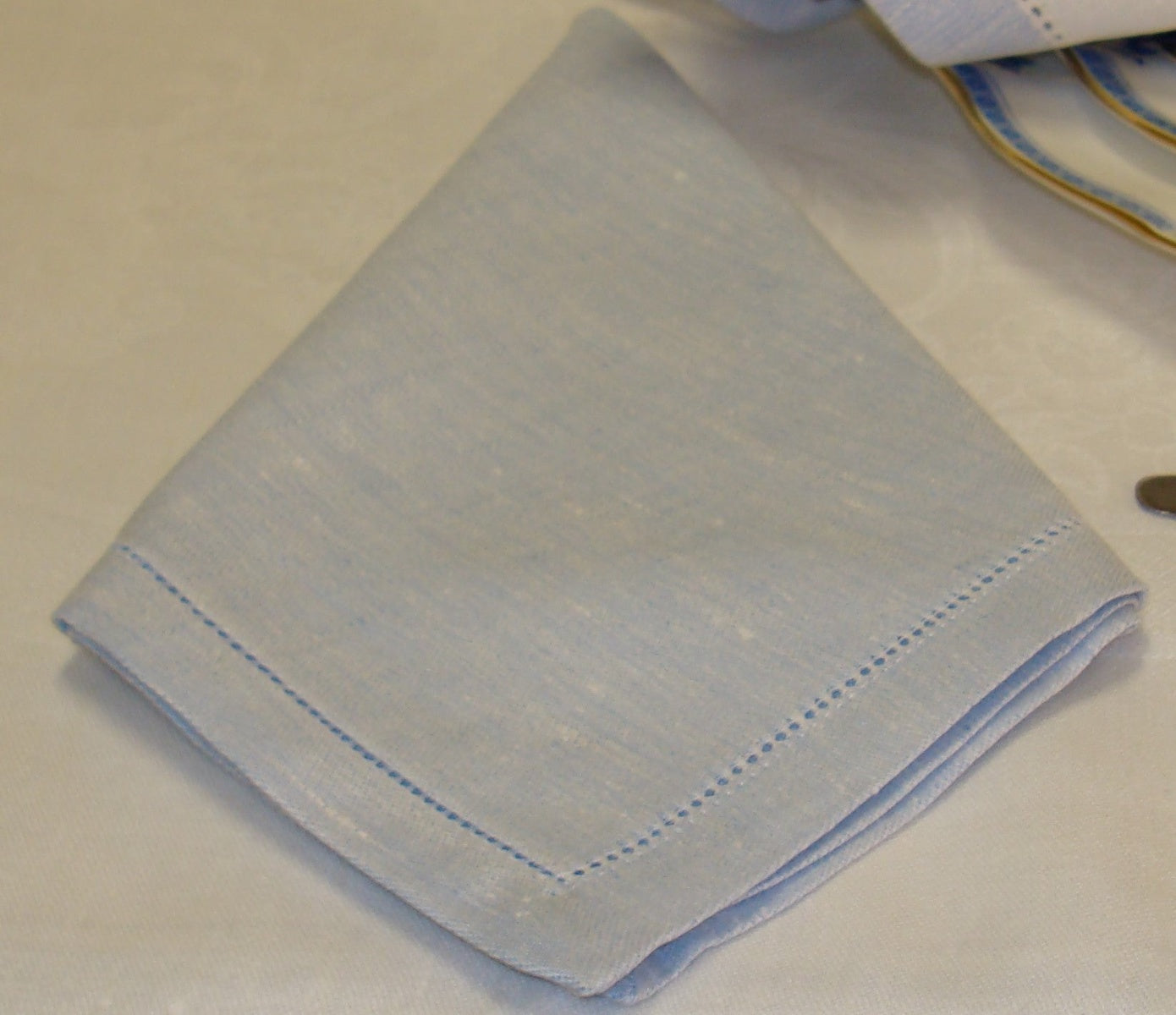  French Home French Home Linen Set of 6 Grey Blue Napkins - Default Title - Bonton