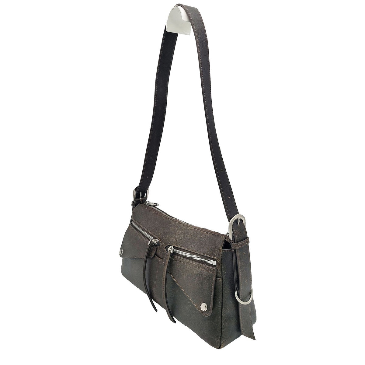  Oryany Moto Shoulder - Medium Should Bag - Pewter - Bonton