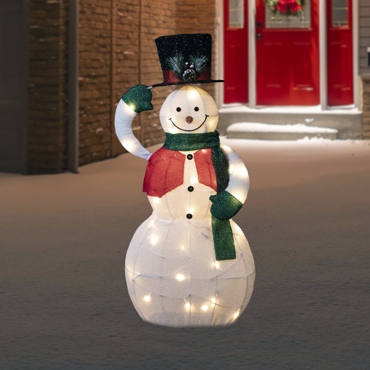  Northlight LED Lighted and Animated Tipping Hat Snowman Outdoor Christmas Figure - 36