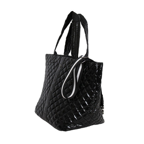 The Debra Diamond Tote Glossy Black