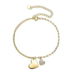 Kids 18K Gold Plated Cubic Zirconia Adjustable Bracelet