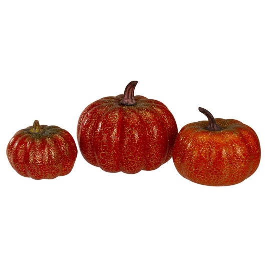 Set of 5 Artificial Fall Harvest Pumpkins Decorations 4"