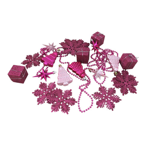 125ct Bubblegum Pink Shatterproof 4-Finish Christmas Ornaments 5.5" (140mm)