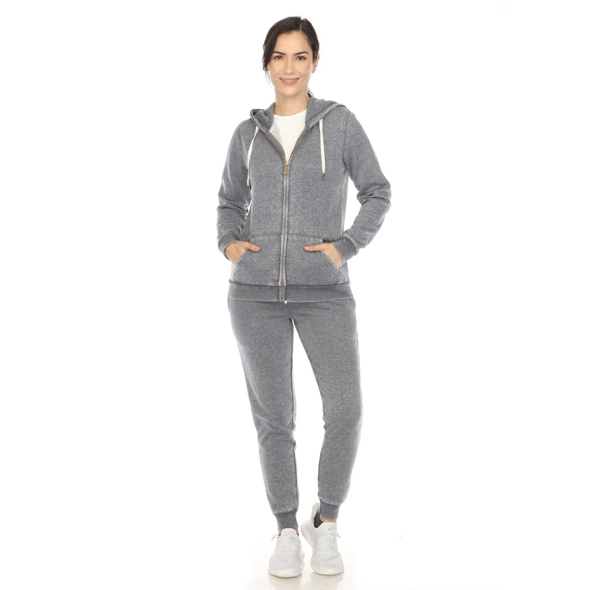  White Mark Women's Burnout Jogger Set - S - Bonton