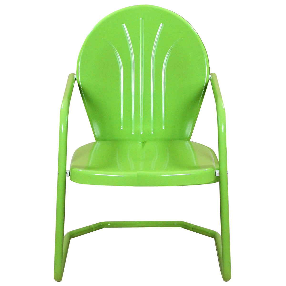  Northlight 34-Inch Outdoor Retro Tulip Steel Armchair  Lime Green - Lime Green - Bonton
