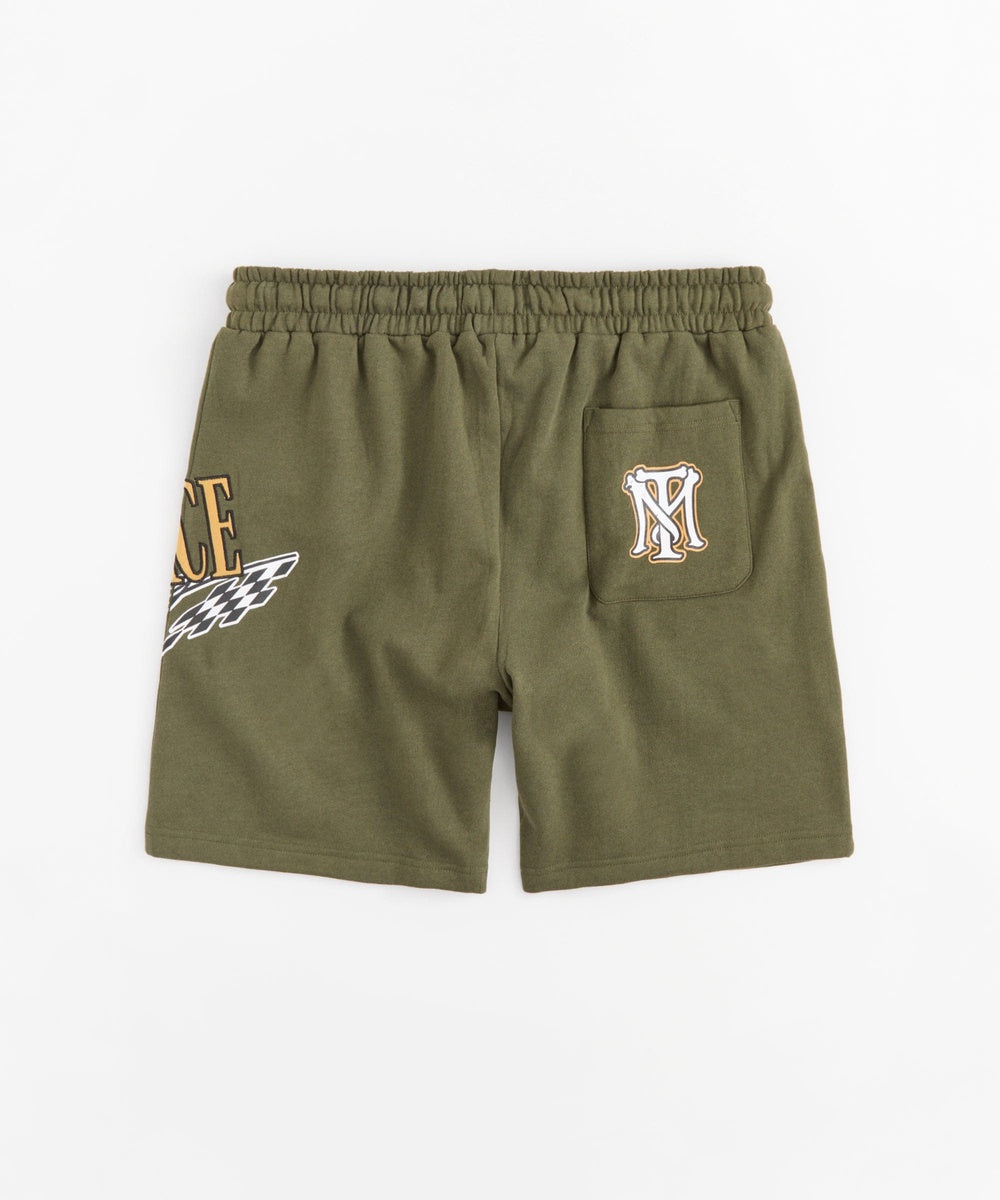  Reason Clothing Scarface Racing Short - Olive Green - OLIVE GREEN - Bonton
