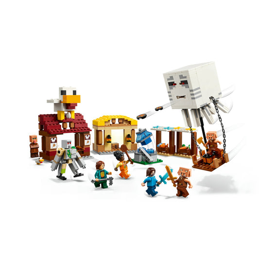 LEGO® Minecraft® the Ghast Balloon Village Attack, Gamer Gift Toy for Kids 21273