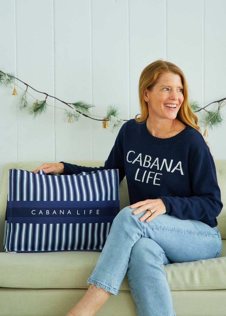  Cabana Life Navy Cabana Life Crewneck Sweater - L - Bonton