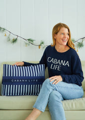 Navy Cabana Life Crewneck Sweater