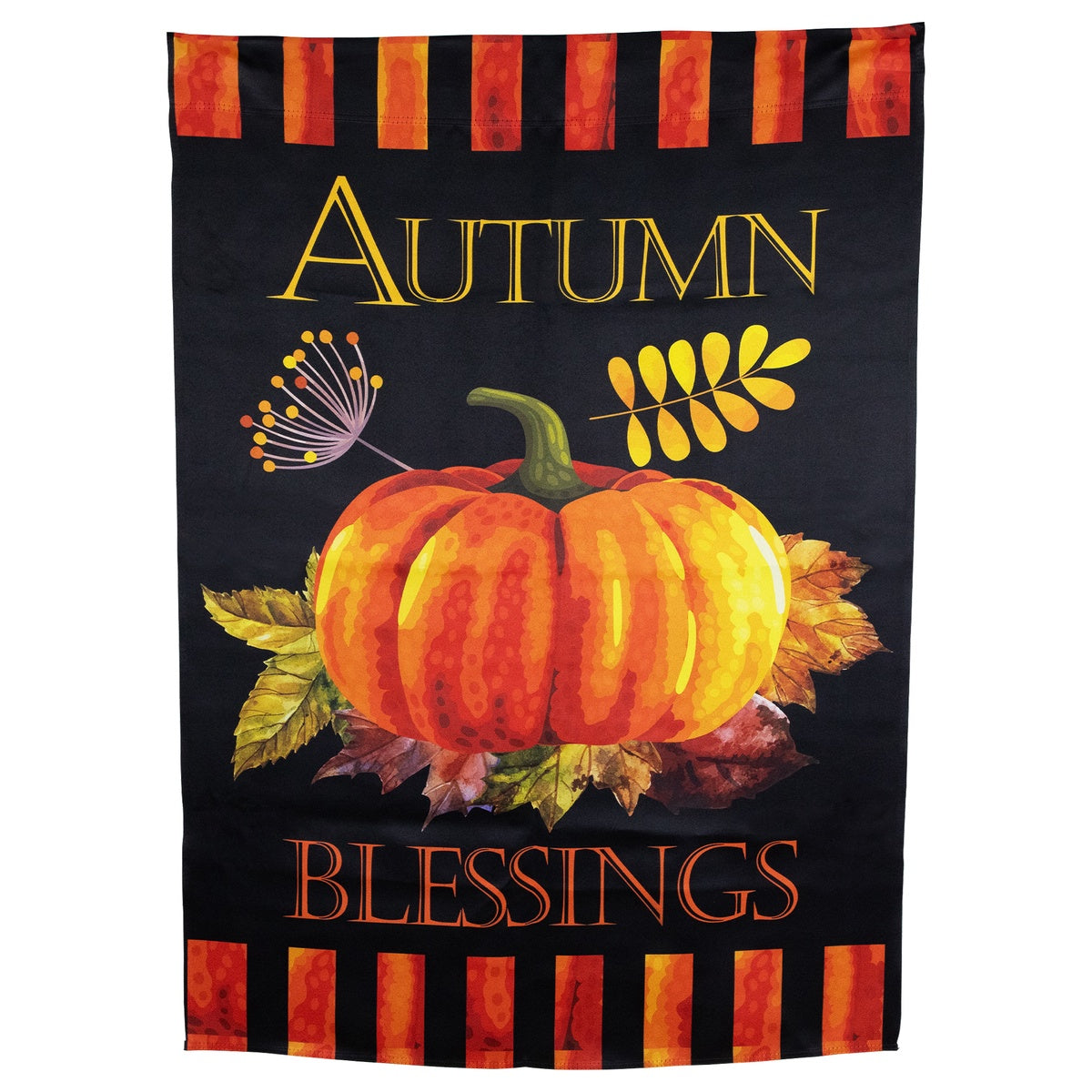  Northlight Autumn Blessings and Pumpkin Fall Harvest Outdoor House Flag - 40