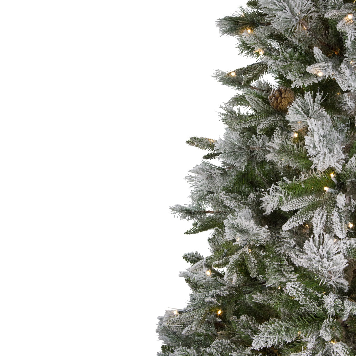  Northlight Real Touch™? Pre-Lit Flocked Rosemary Emerald Angel Pine Artificial Christmas Tree - 9' - Clear LED Lights - Default Title - Bonton