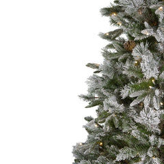 Real Touch™? Pre-Lit Flocked Rosemary Emerald Angel Pine Artificial Christmas Tree - 9' - Clear LED Lights