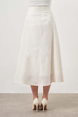 Mizalle-Midi Skirt-Ecru