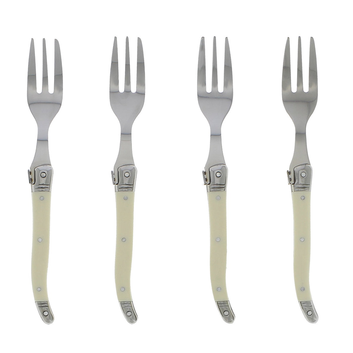  French Home Set of 4 Laguiole Faux Ivory Cake Forks - Default Title - Bonton