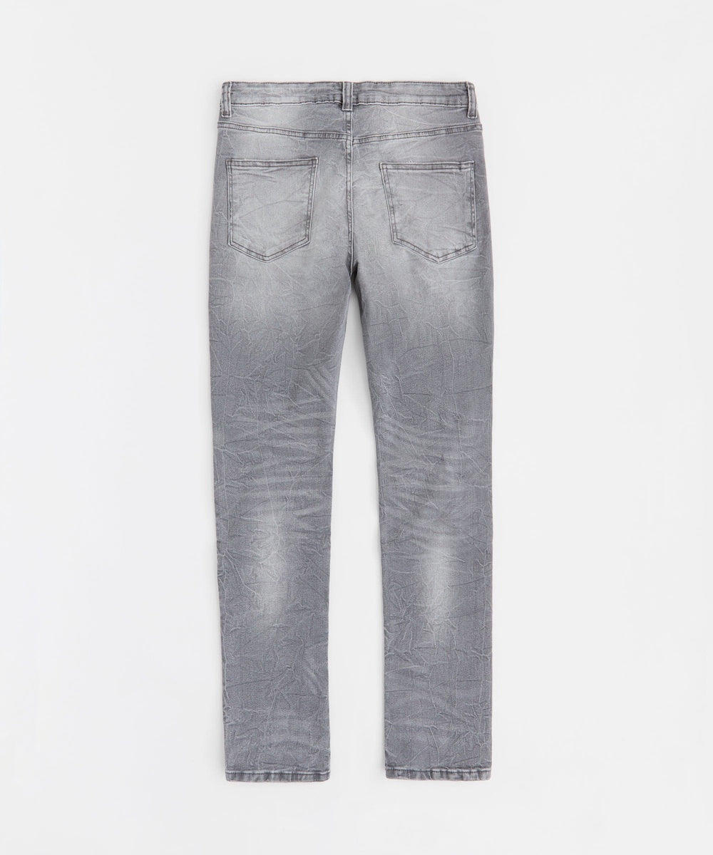  Reason Clothing Men's Skinny Distressed Denim Pants - Grey - GREY - Bonton