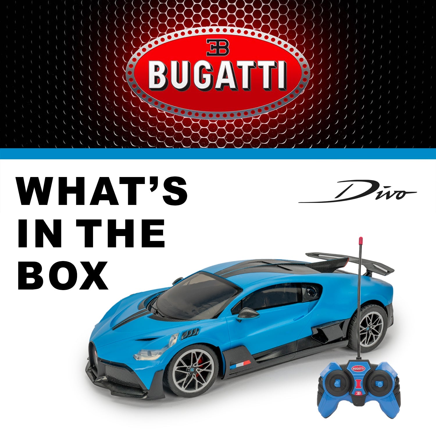  HobbyTron Bugatti Divo Electric RC Car [1:14] - Default Title - Bonton