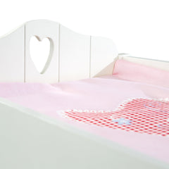 Baby Doll Bed & Storage in White/Purple/Pink, Kid's 3+