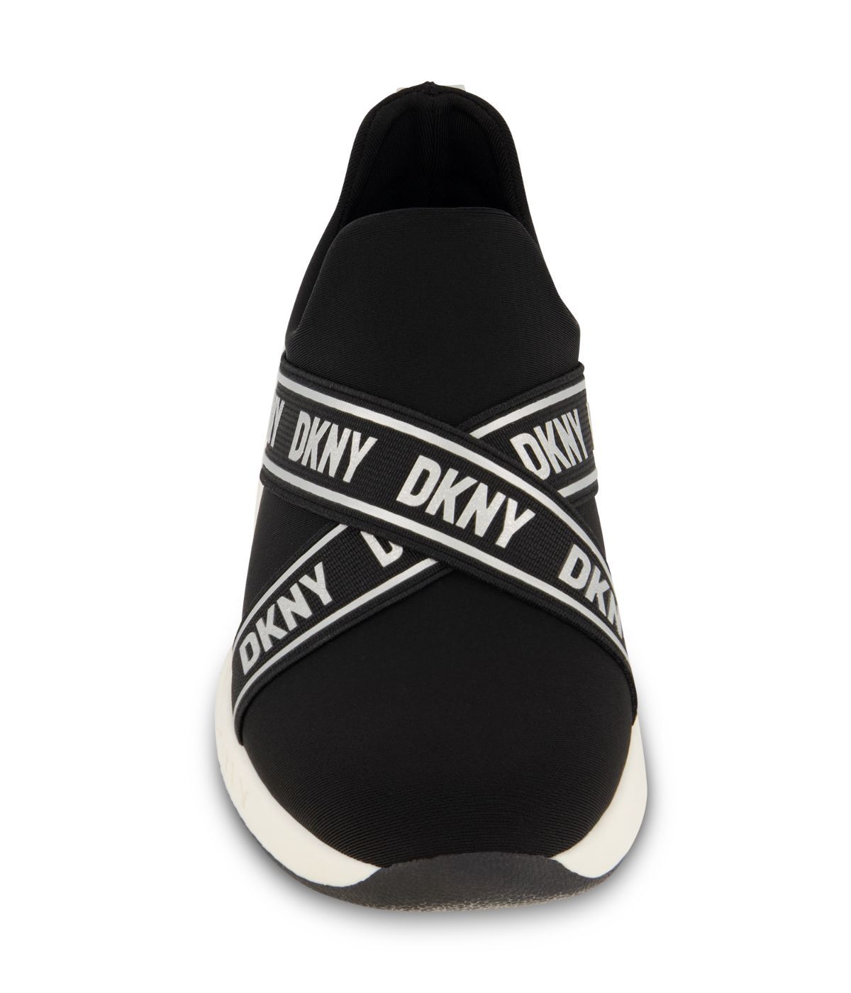  DKNY Slip On Snaker With Criss Cross Logo Straps Black - Black - Bonton