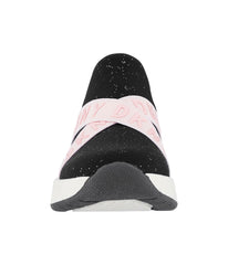 Slip On Snaker With Criss Cross Logo Straps Black