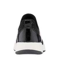 Slip On Snaker With Criss Cross Logo Straps Black