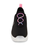 Slip On Snaker With Color Pops And Translusive Outsole Black