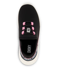 Slip On Snaker With Color Pop Reapeat Logo Black