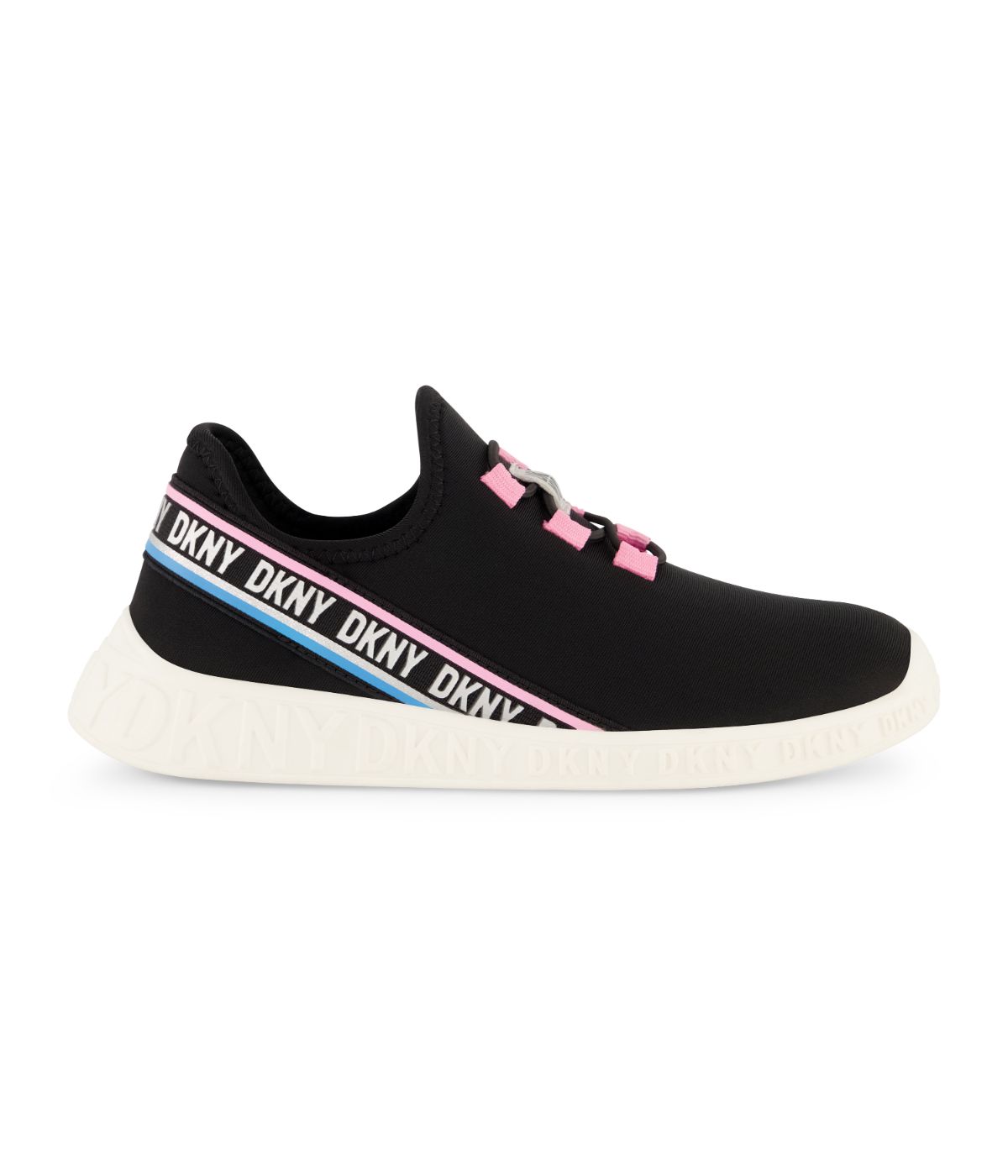  DKNY Slip On Snaker With Color Pop Reapeat Logo Black - Black - Bonton