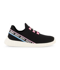 Slip On Snaker With Color Pop Reapeat Logo Black