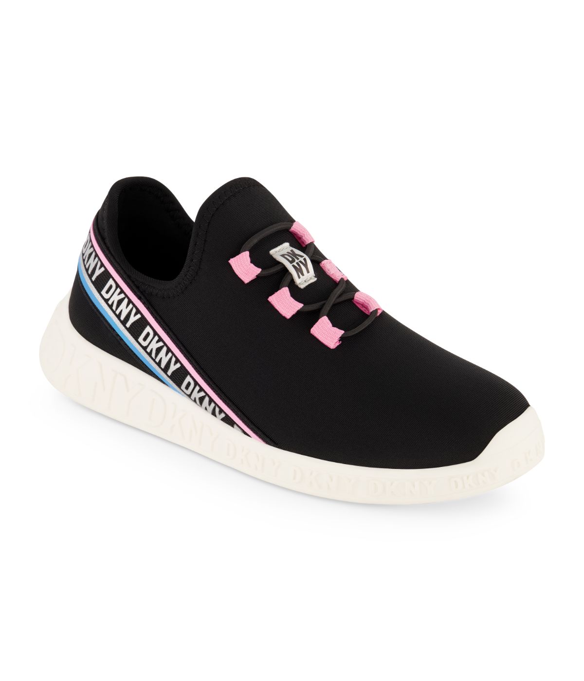  DKNY Slip On Snaker With Color Pop Reapeat Logo Black - Black - Bonton