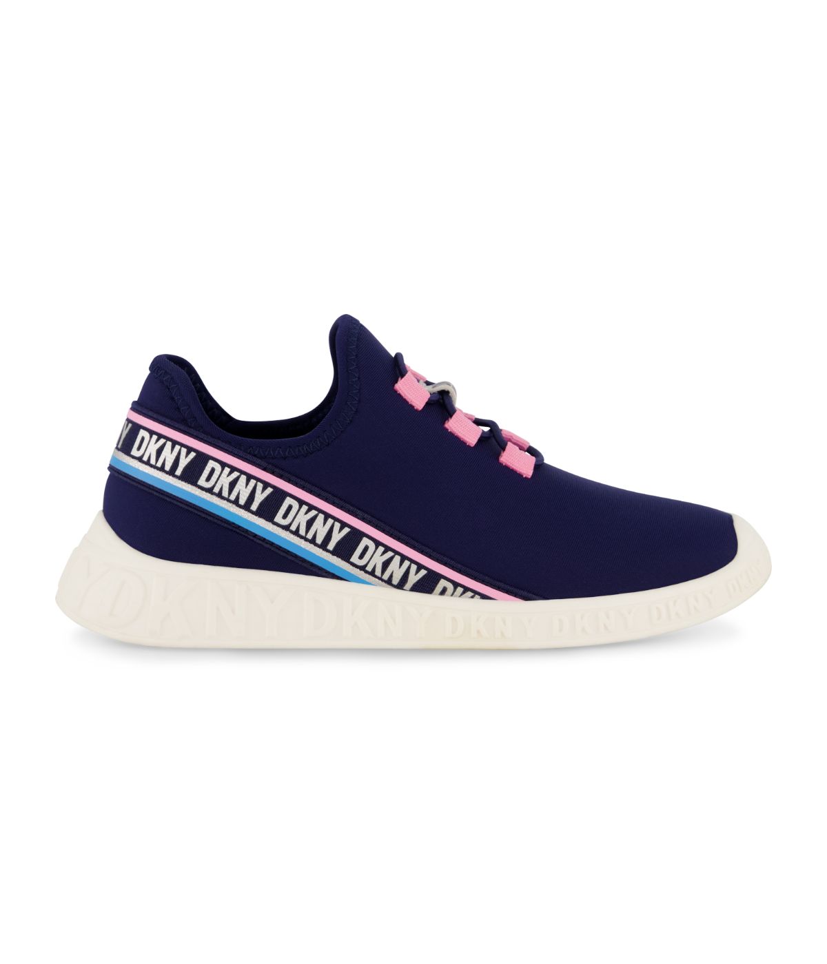  DKNY Slip On Snaker With Color Pop Reapeat Logo Navy - Navy - Bonton