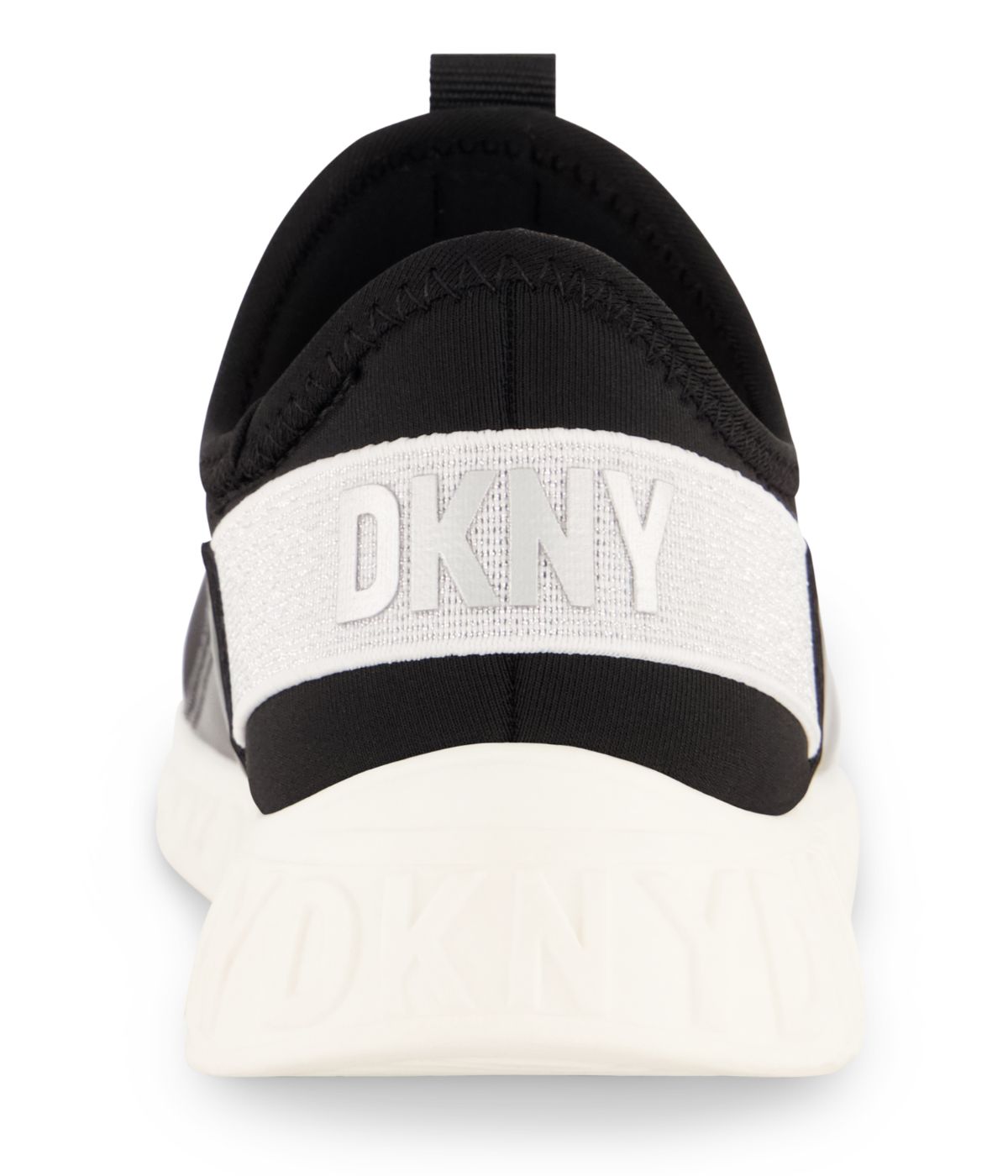  DKNY Slip On Sneaker With Silver Back Strap Black & White - Black & White - Bonton