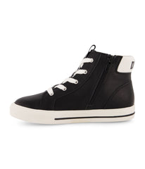 Hightop Black And White Sneaker Black