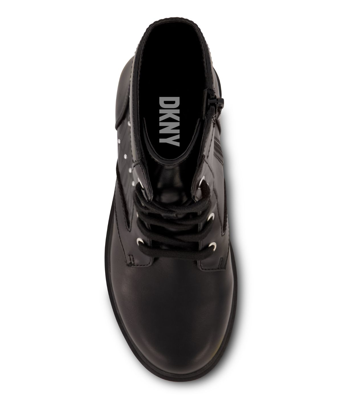  DKNY Moto Boot With Studs And Repeat Blanded Logo Black - Black - Bonton