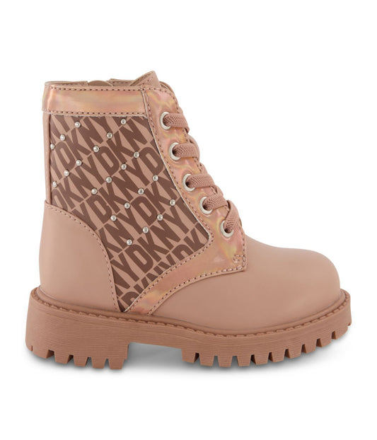 Ankle Boot With Repeat Logo On The Side Taupe 