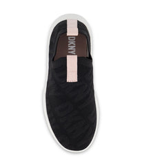 Slip On Sneaker With Repeat Logo Black