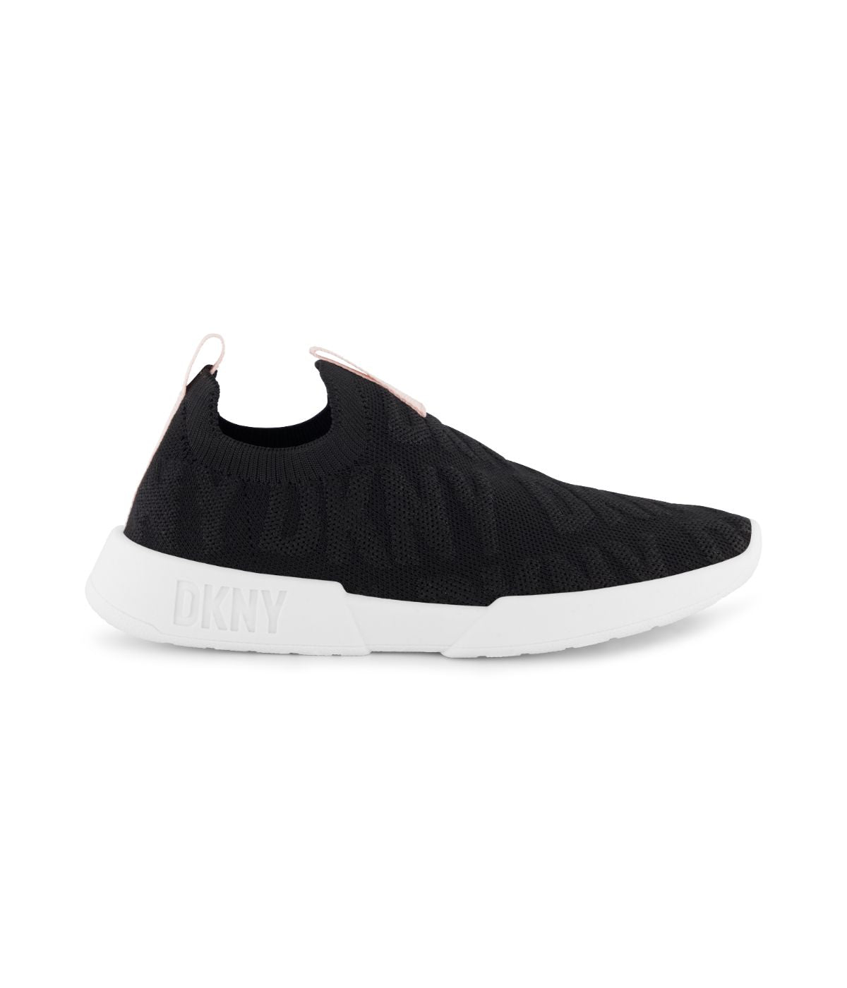  DKNY Slip On Sneaker With Repeat Logo Black - Black - Bonton