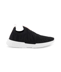 Slip On Sneaker With Repeat Logo Black