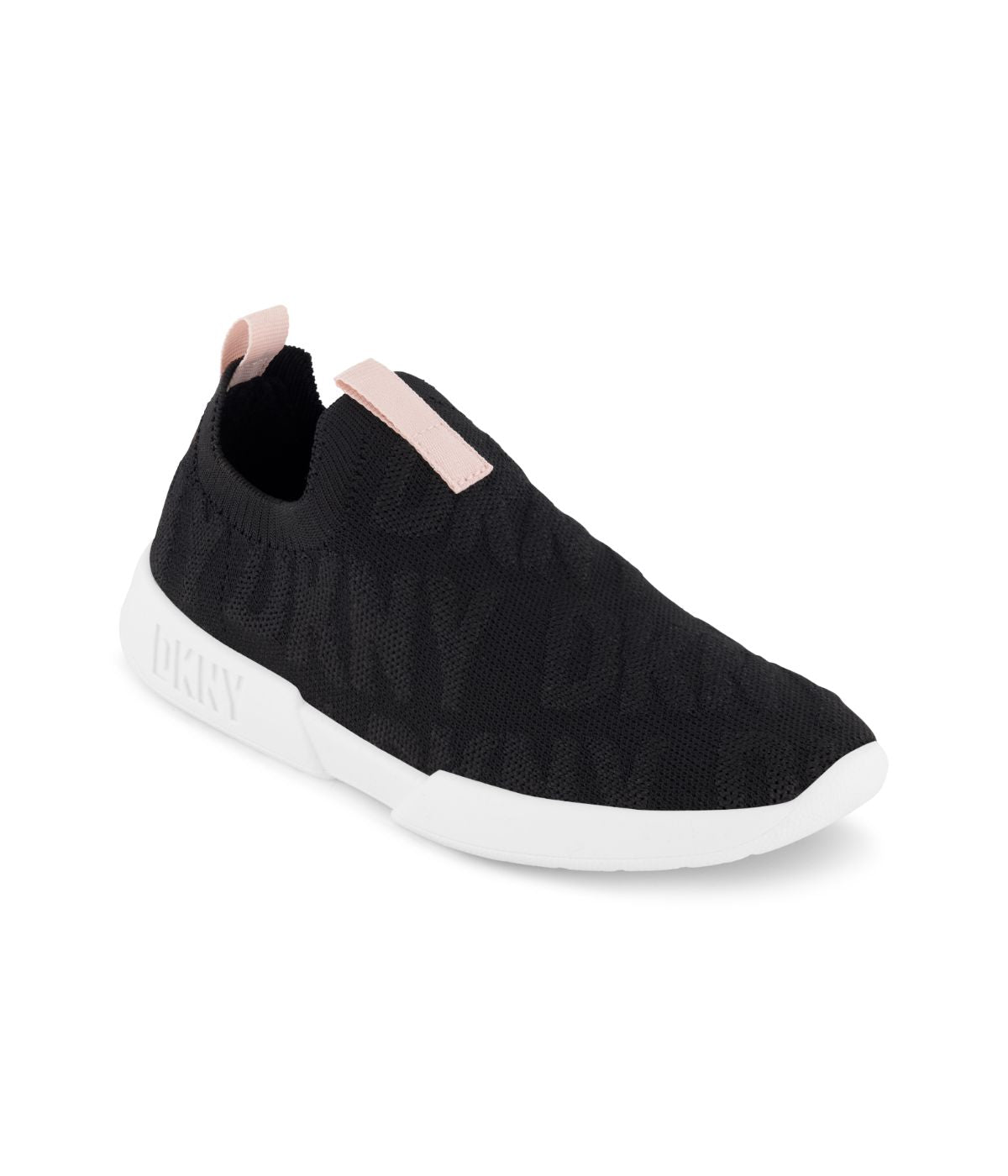  DKNY Slip On Sneaker With Repeat Logo Black - Black - Bonton