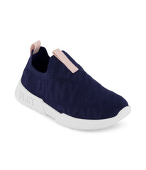 Slip On Sneaker With Repeat Logo Navy