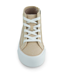 High Top Quilted Upper Platform Taupe 