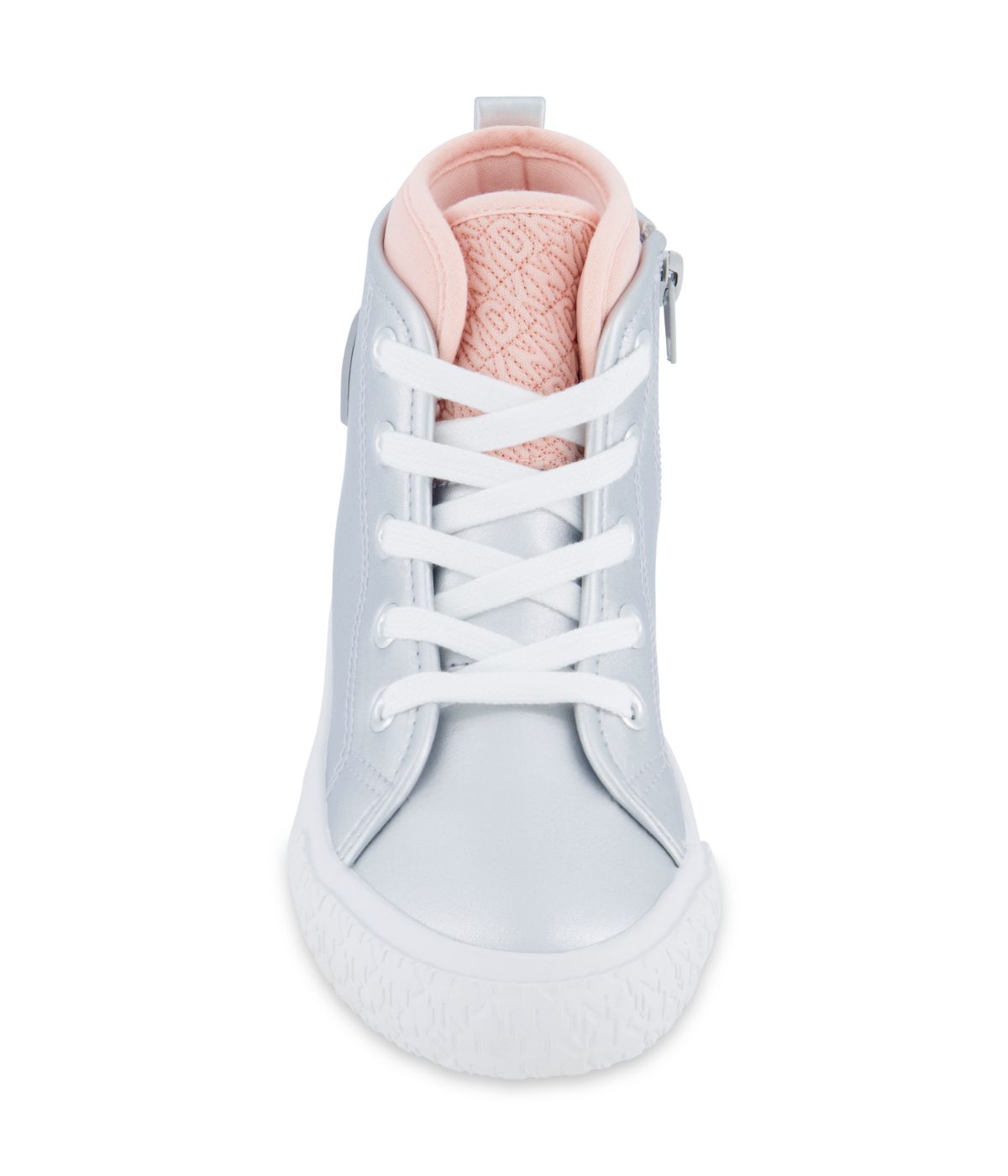  DKNY High Top Two Color Sneaker Silver - Silver - Bonton