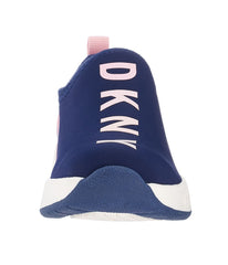 Slip On Sneaker With Color Pop Heel Strap Navy