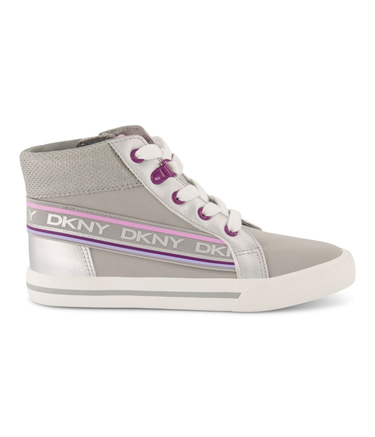  DKNY High Top With Pop Color Gray - Gray - Bonton