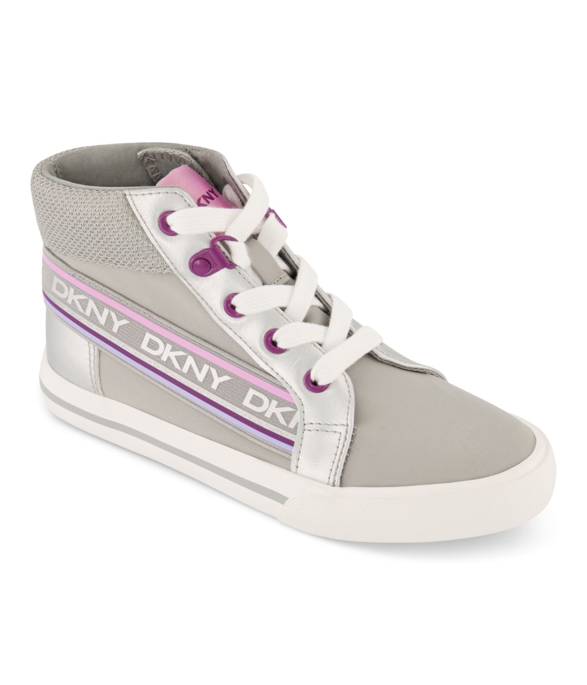  DKNY High Top With Pop Color Gray - Gray - Bonton