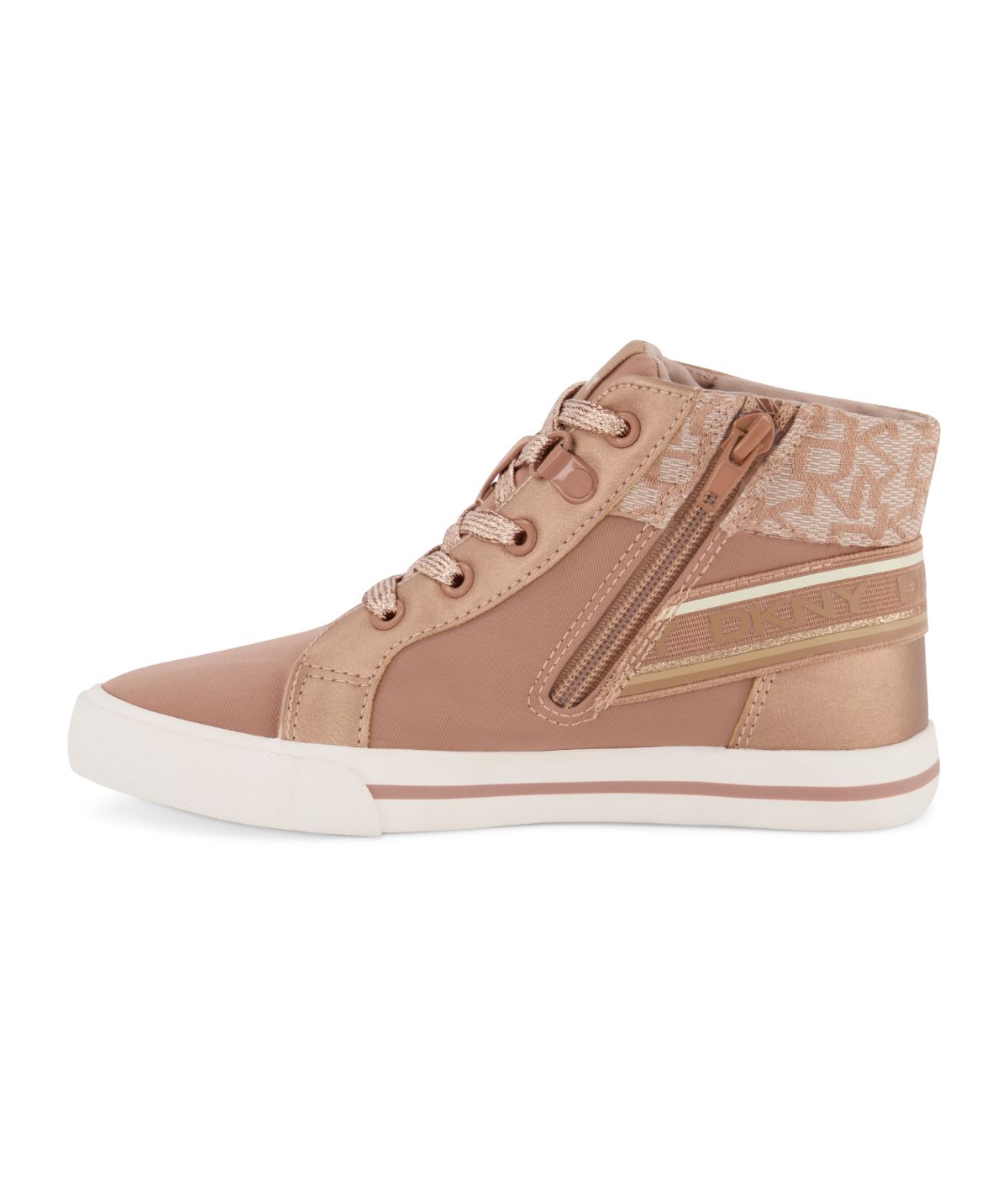  DKNY High Top With Repeat Logo Collar Taupe - Taupe - Bonton