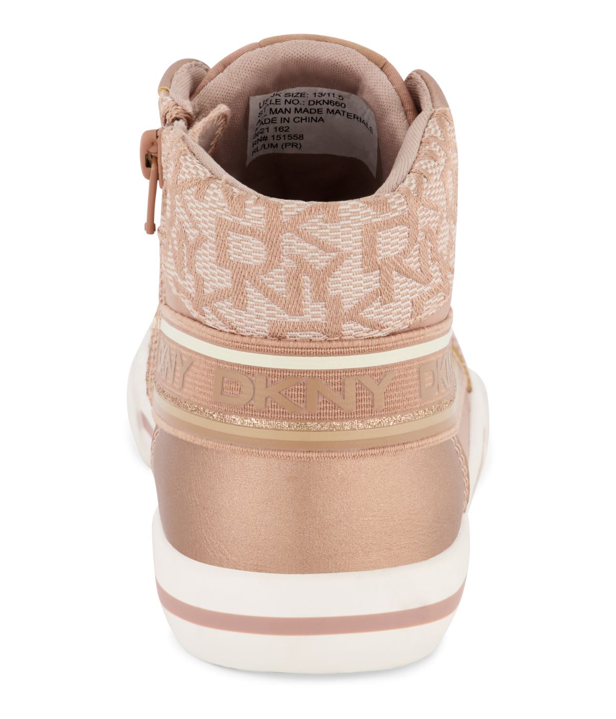  DKNY High Top With Repeat Logo Collar Taupe - Taupe - Bonton