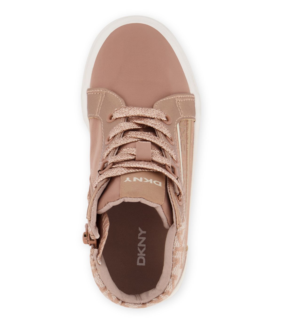  DKNY High Top With Repeat Logo Collar Taupe - Taupe - Bonton