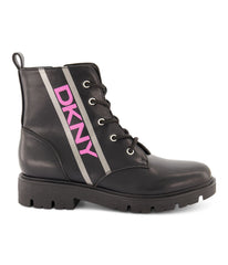 Moto Boot With Oversized Logo Black